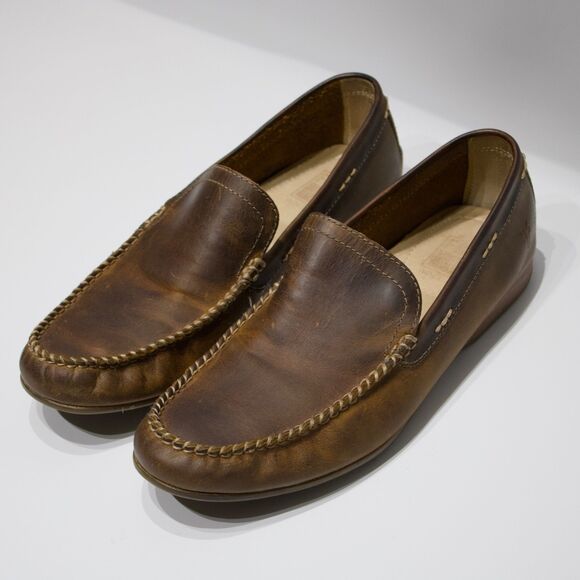 Frye Lewis Brown Venetian Leather Driving Loafers Men Size 10 - Minimal Wear main image 7